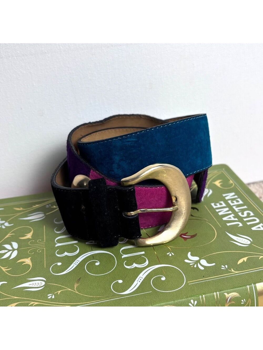 Colorful Suede Vintage Belt